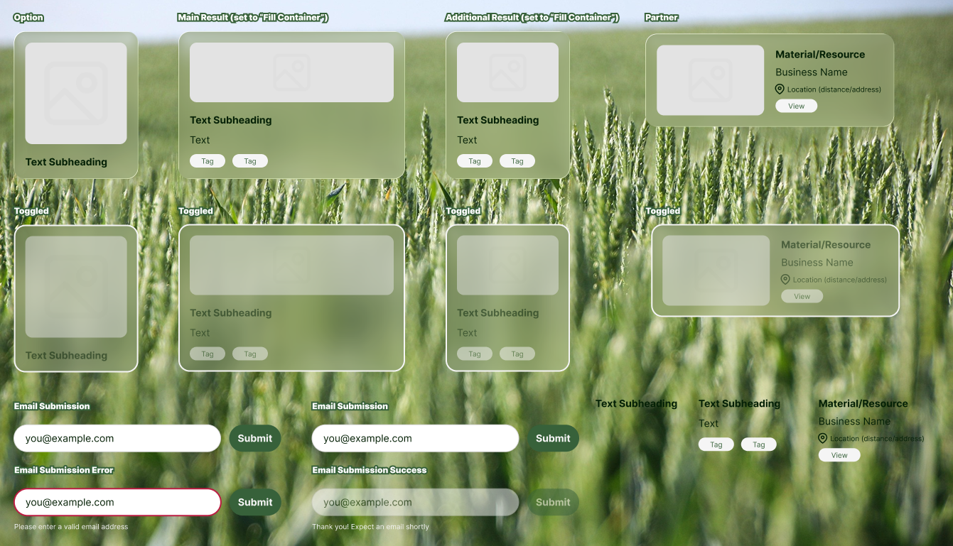 Green Garden App Card Designs Green Garden App Card Designs