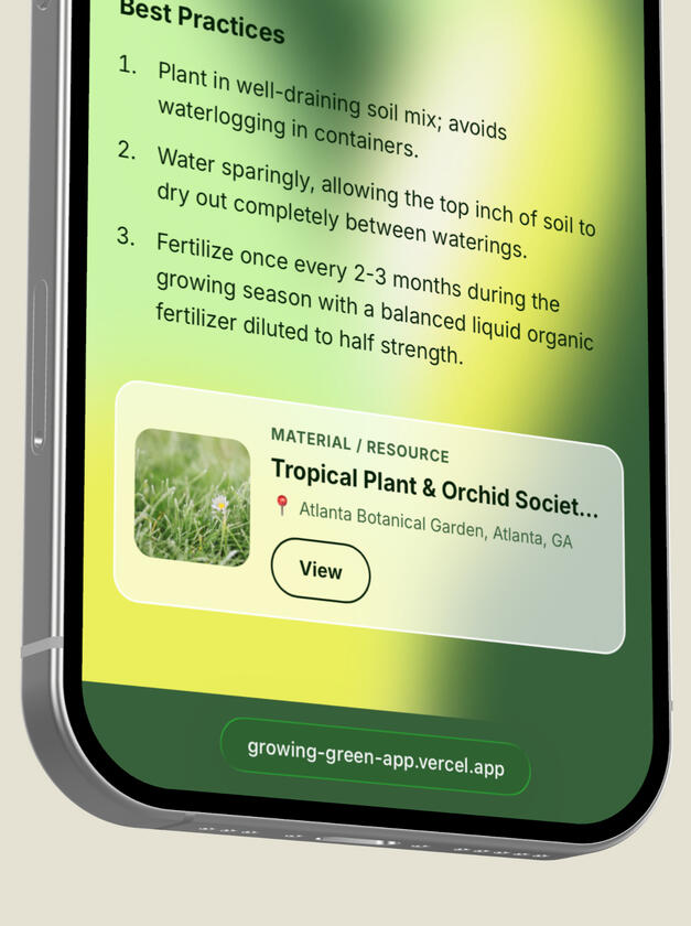 Green Garden App Shop Card Green Garden App Shop Card